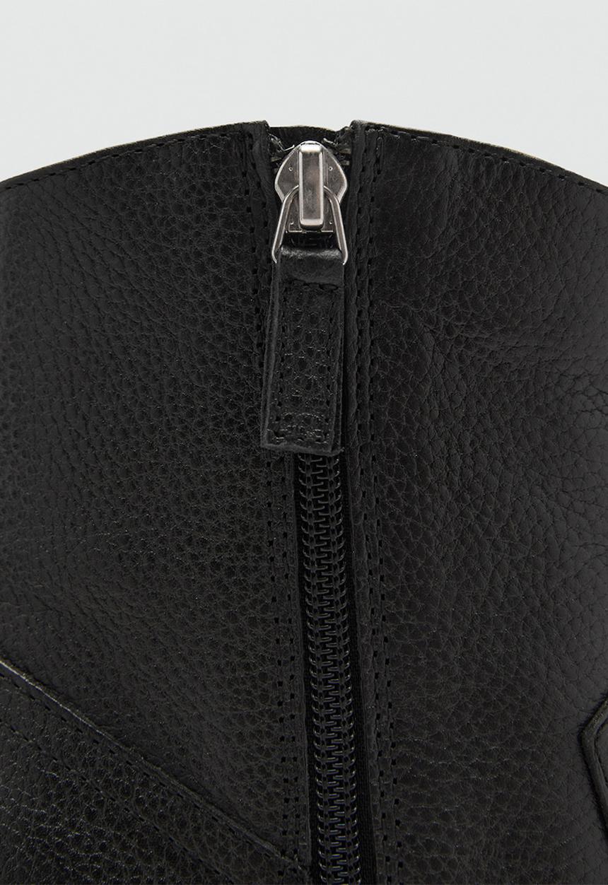 MANGO - Aris leather boot - black