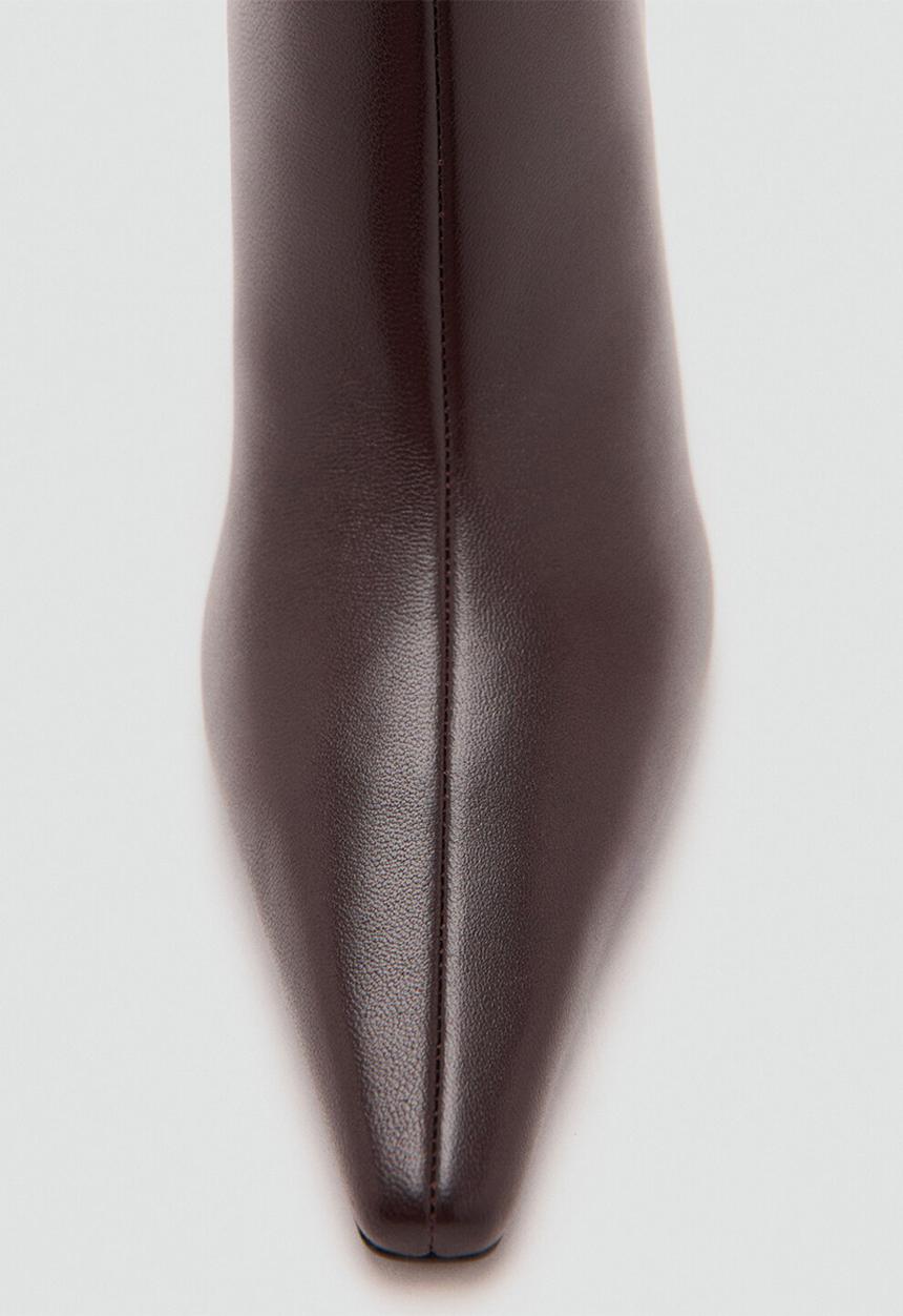 MANGO - Katerina leather boot - dark brown