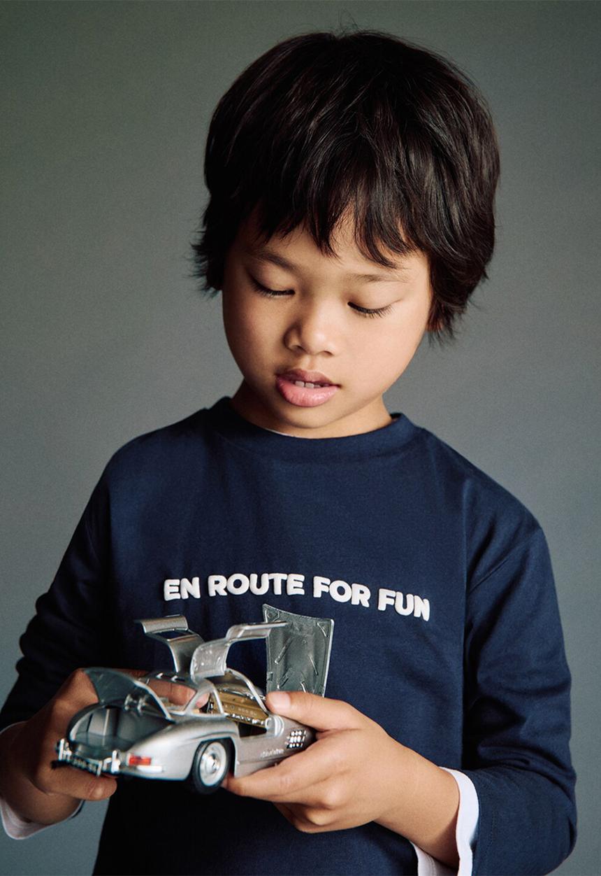 MANGO - T-shirt enroute - navy