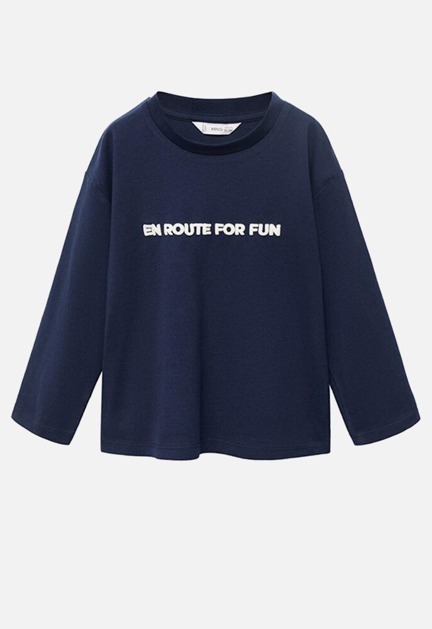 MANGO - T-shirt enroute - navy