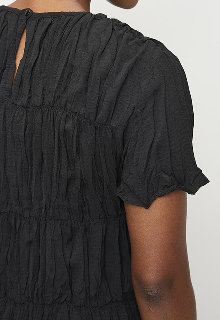 edit - Crushed blouse - black