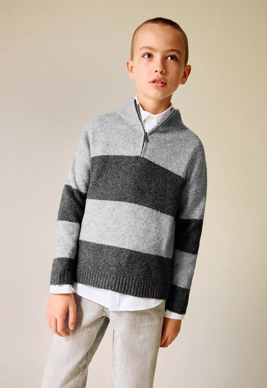 MANGO - Sweater JAI - Medium Gray
