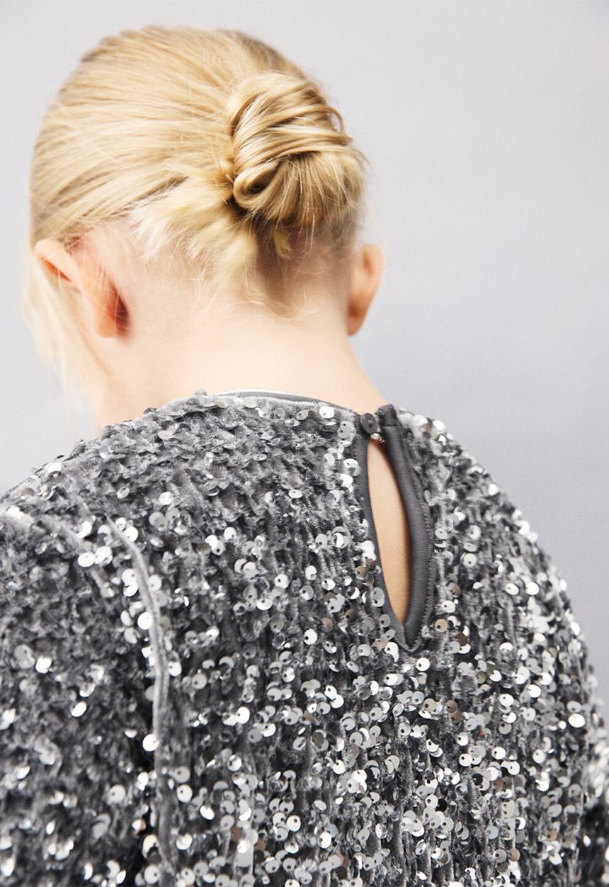 MANGO - Dress SILVERB - Silver