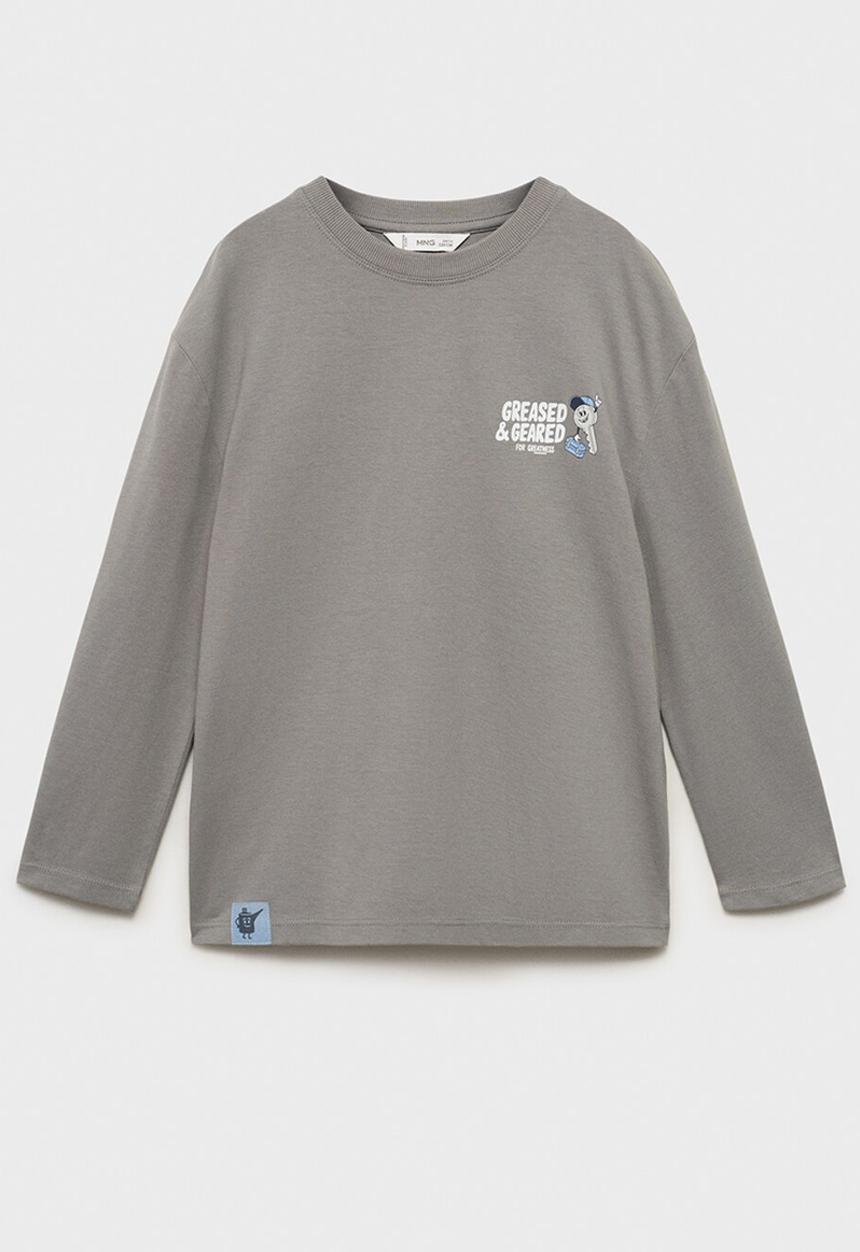 MANGO - T-shirt greased - grey