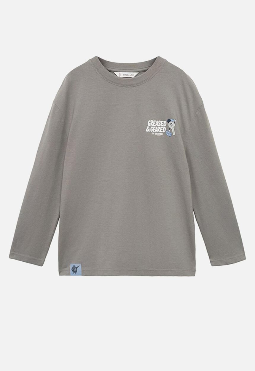 MANGO - T-shirt greased - grey
