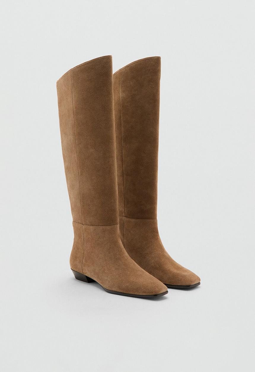 MANGO - Soria suede boot - light/pastel brown
