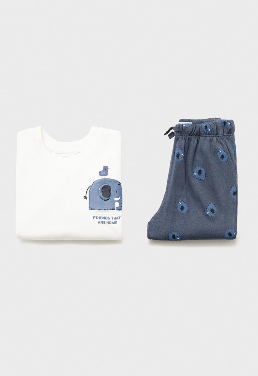 MANGO - Pyjama elephant - charcoal
