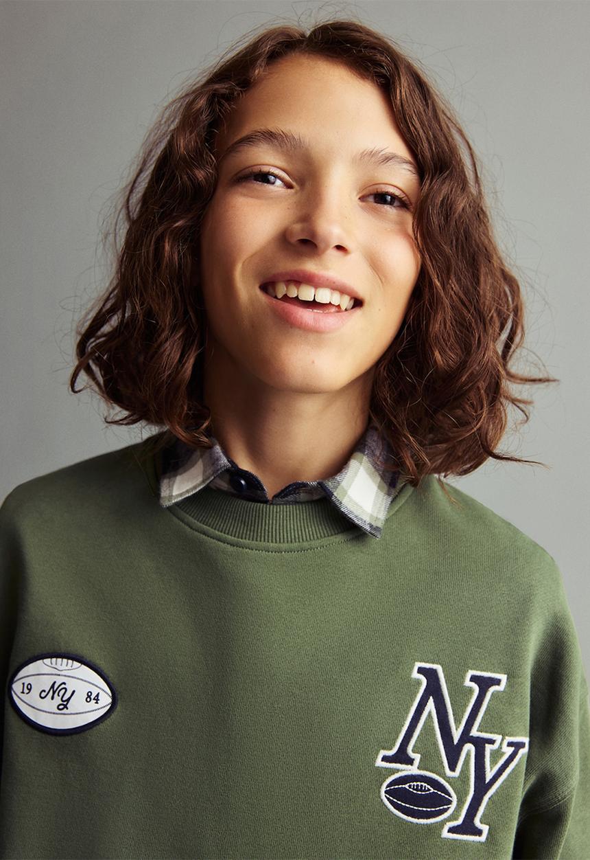 MANGO - Sweatshirt ny - green