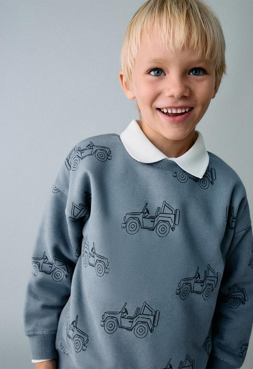 MANGO - Sweatshirt CARSAOP - Medium Blue