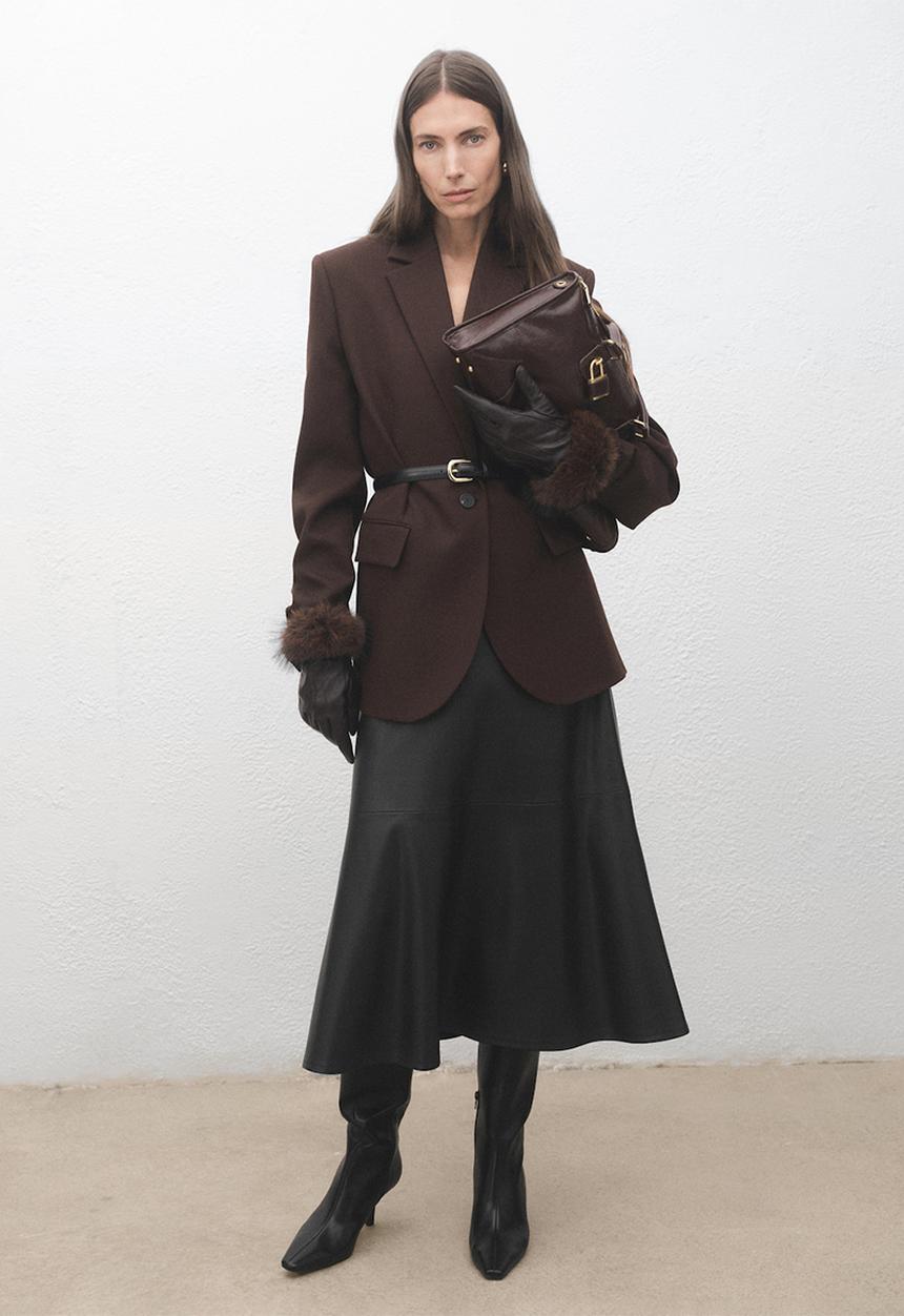 MANGO - Rufle boot - black