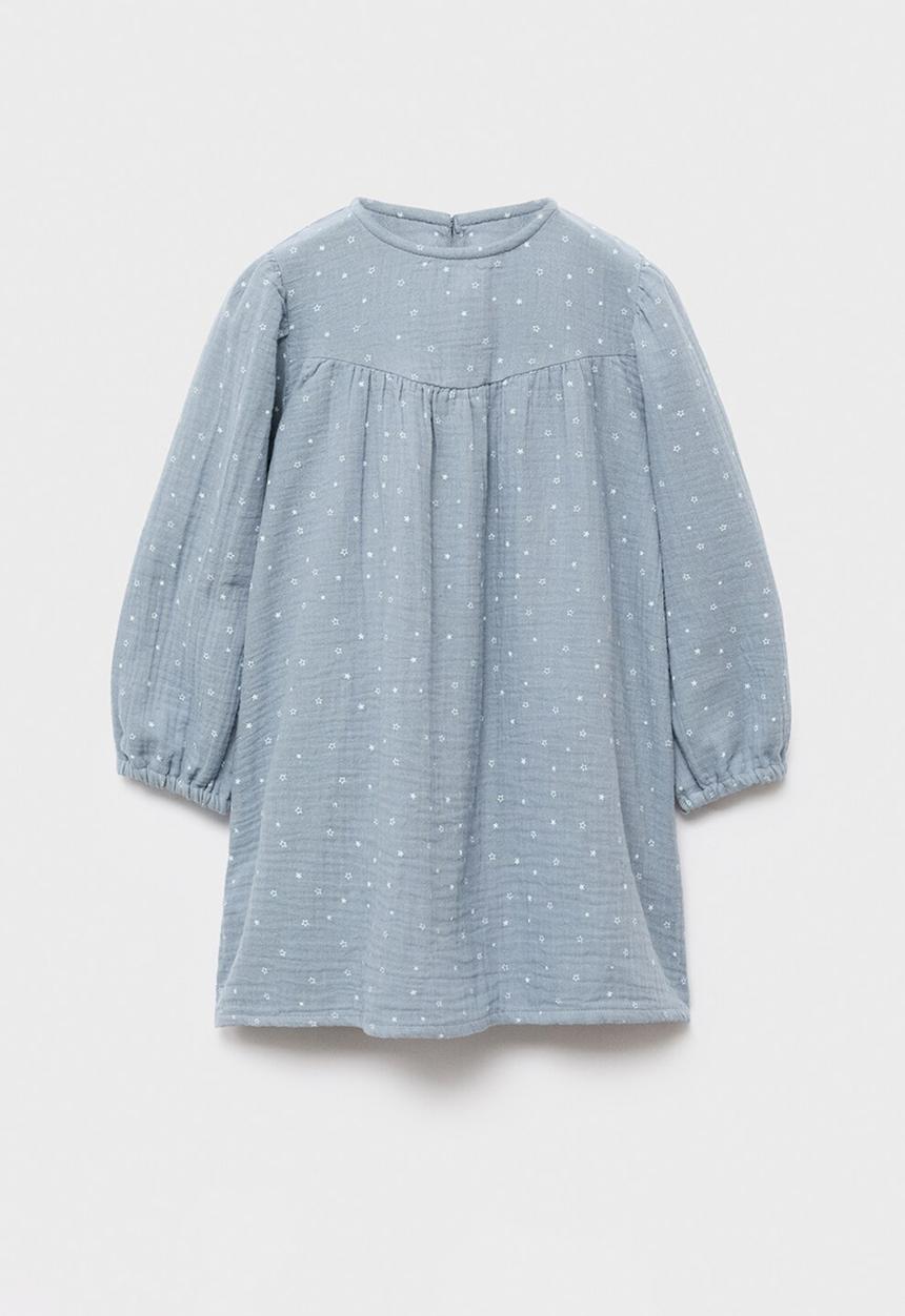 MANGO - Dress cosmos - light pastel blue