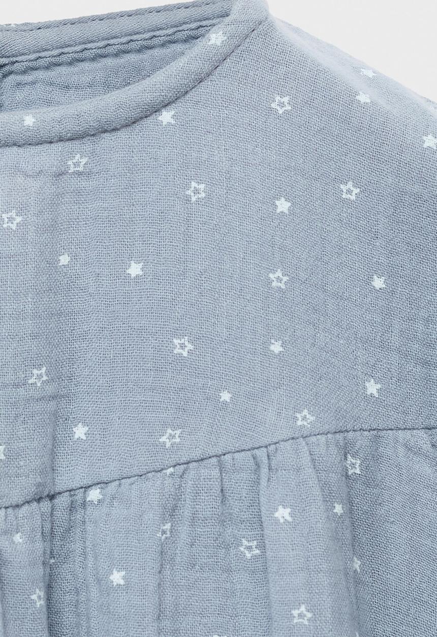 MANGO - Dress cosmos - light pastel blue