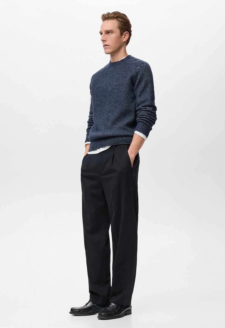 MANGO - Pantalon Piedra - Navy