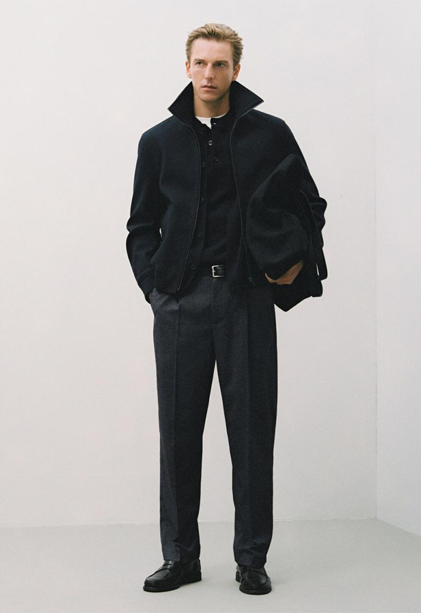 MANGO - Pantalon Piedra - Navy