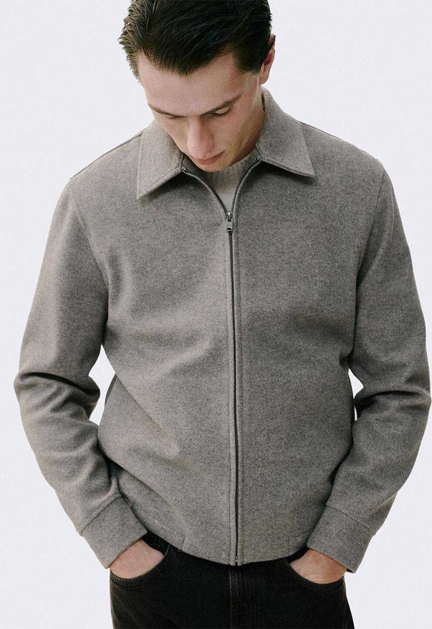 MANGO - Sudadera Blouson - Light-Brown