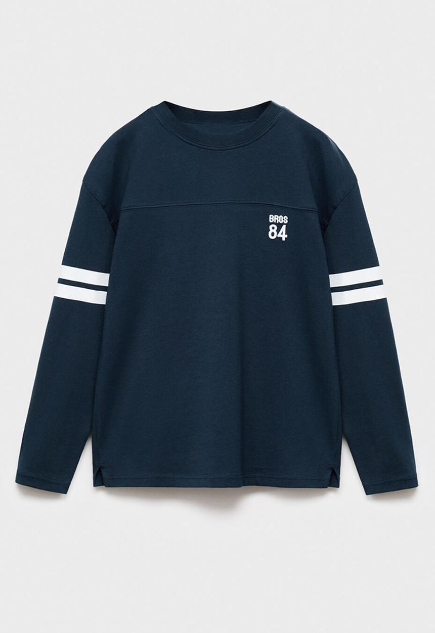 MANGO - T-shirt varsi - navy