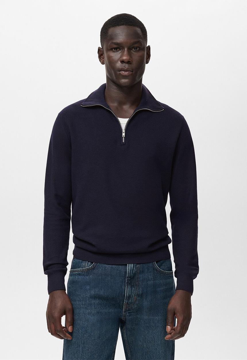 『TEN HIGH NECK CHAMBRAY SHT BLUE M』 Jersey Tenp - Navy