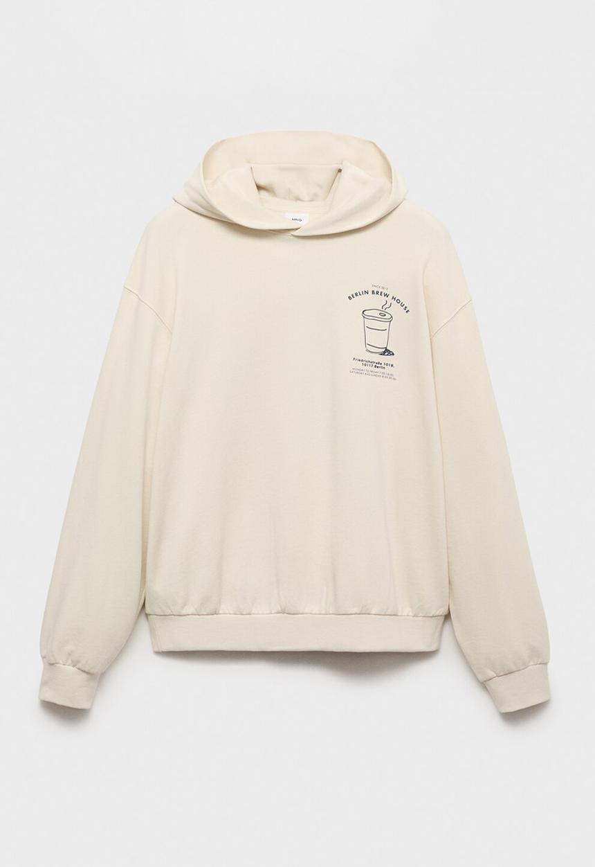 MANGO - Sudadera Berlin - Light Beige