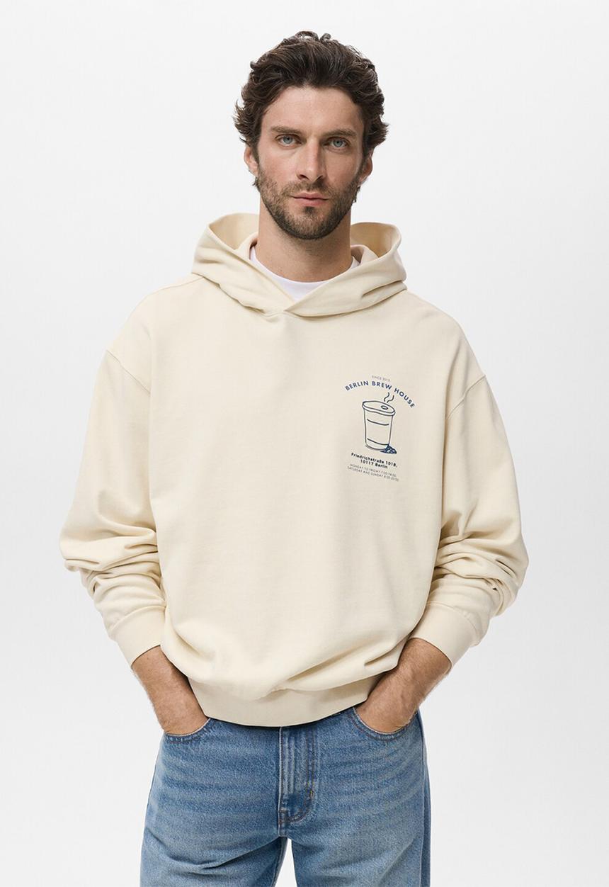 MANGO - Sudadera Berlin - Light Beige