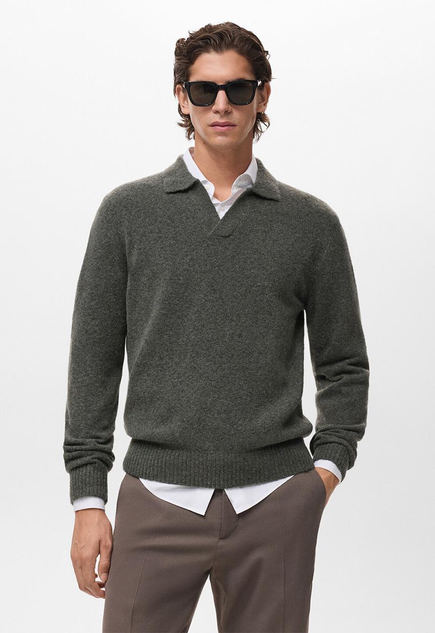 MANGO - Polo Oreo - Dark Green