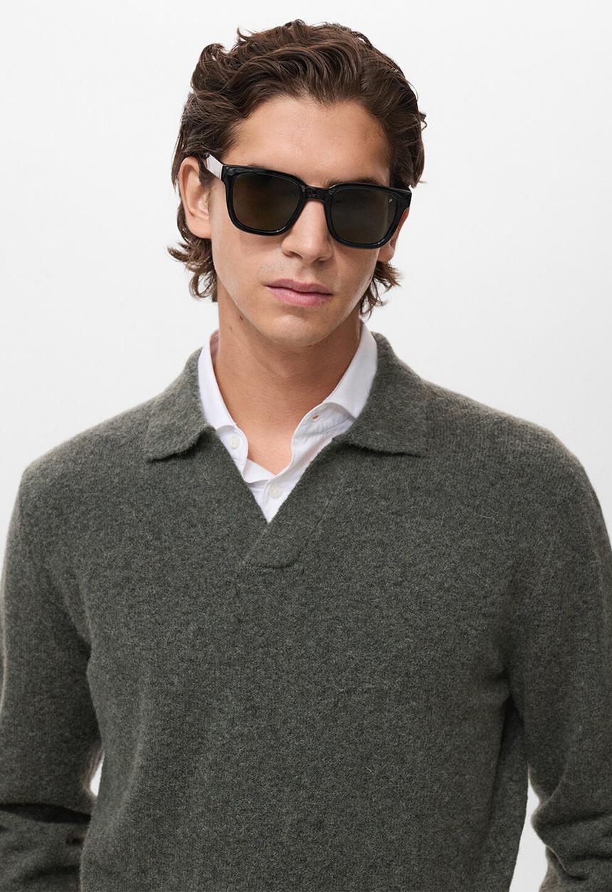 MANGO - Polo Oreo - Dark Green