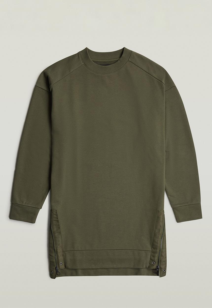 G-STAR - Biker zip sweater dress wmn - green