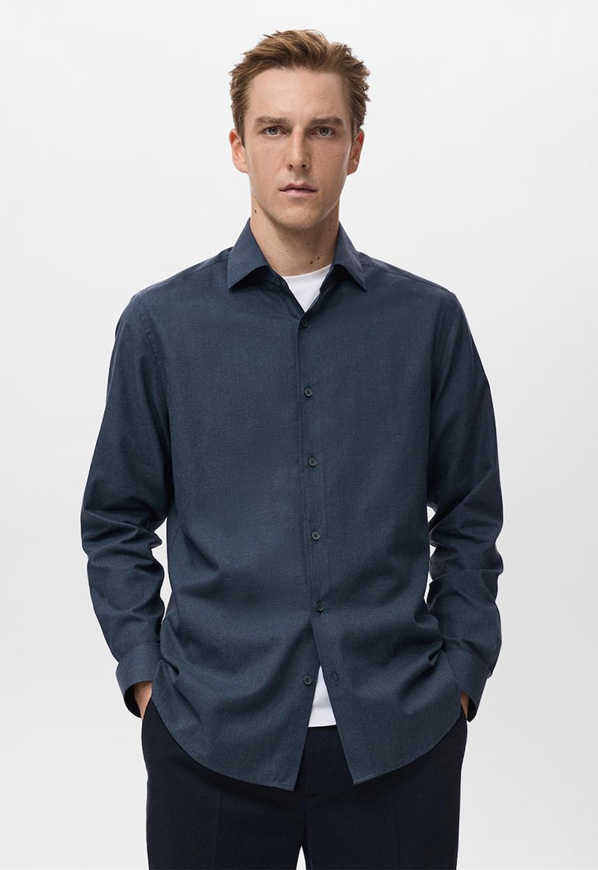 MANGO - Camisa Veira - Navy