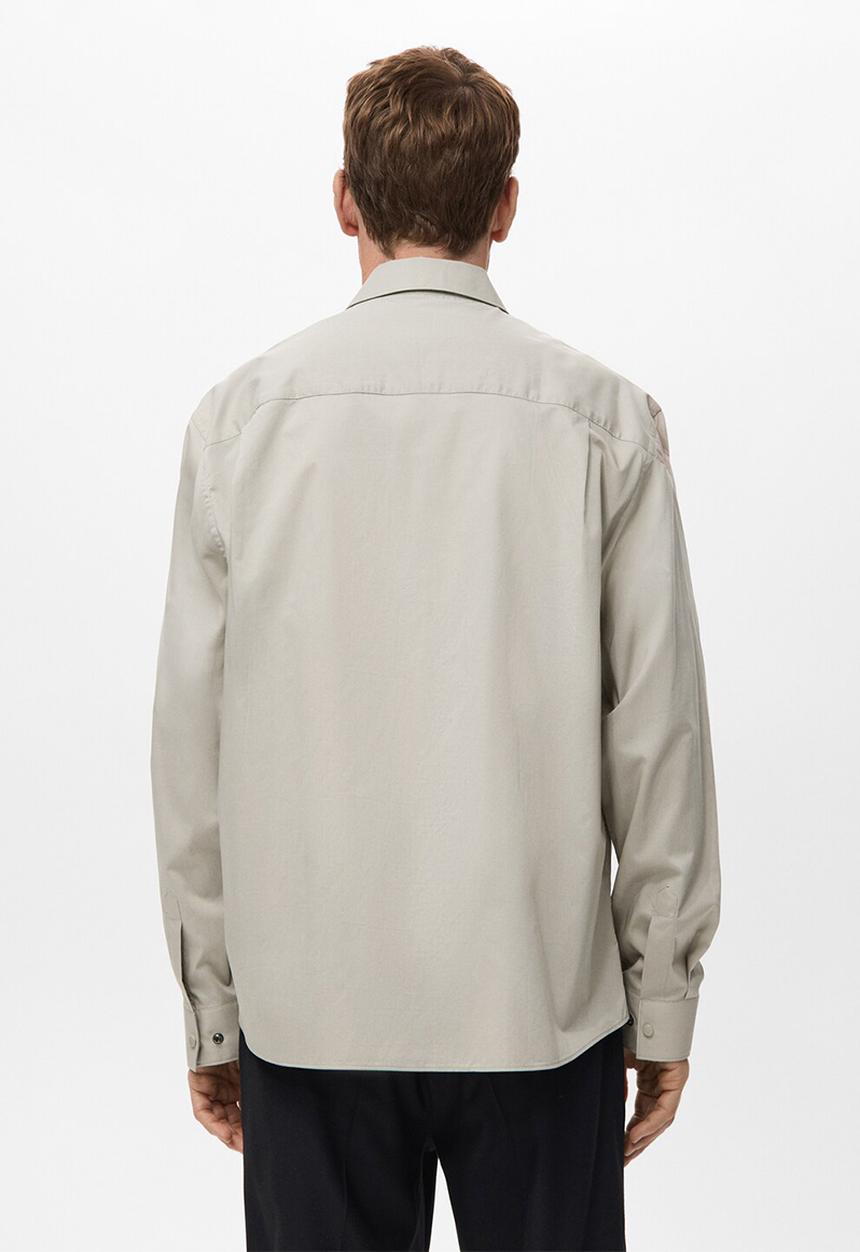 MANGO - Camisa Plain - Beige