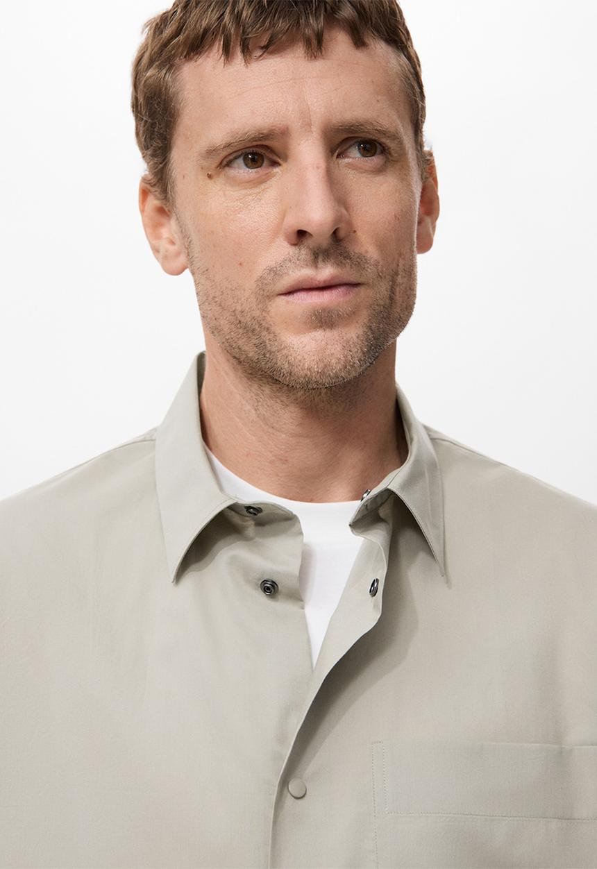 MANGO - Camisa Plain - Beige