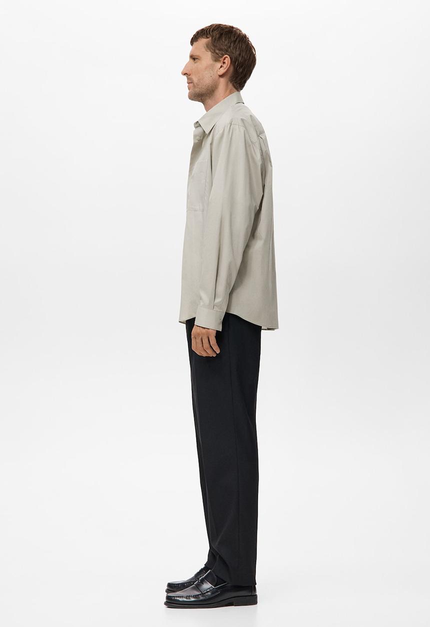 MANGO - Camisa Plain - Beige