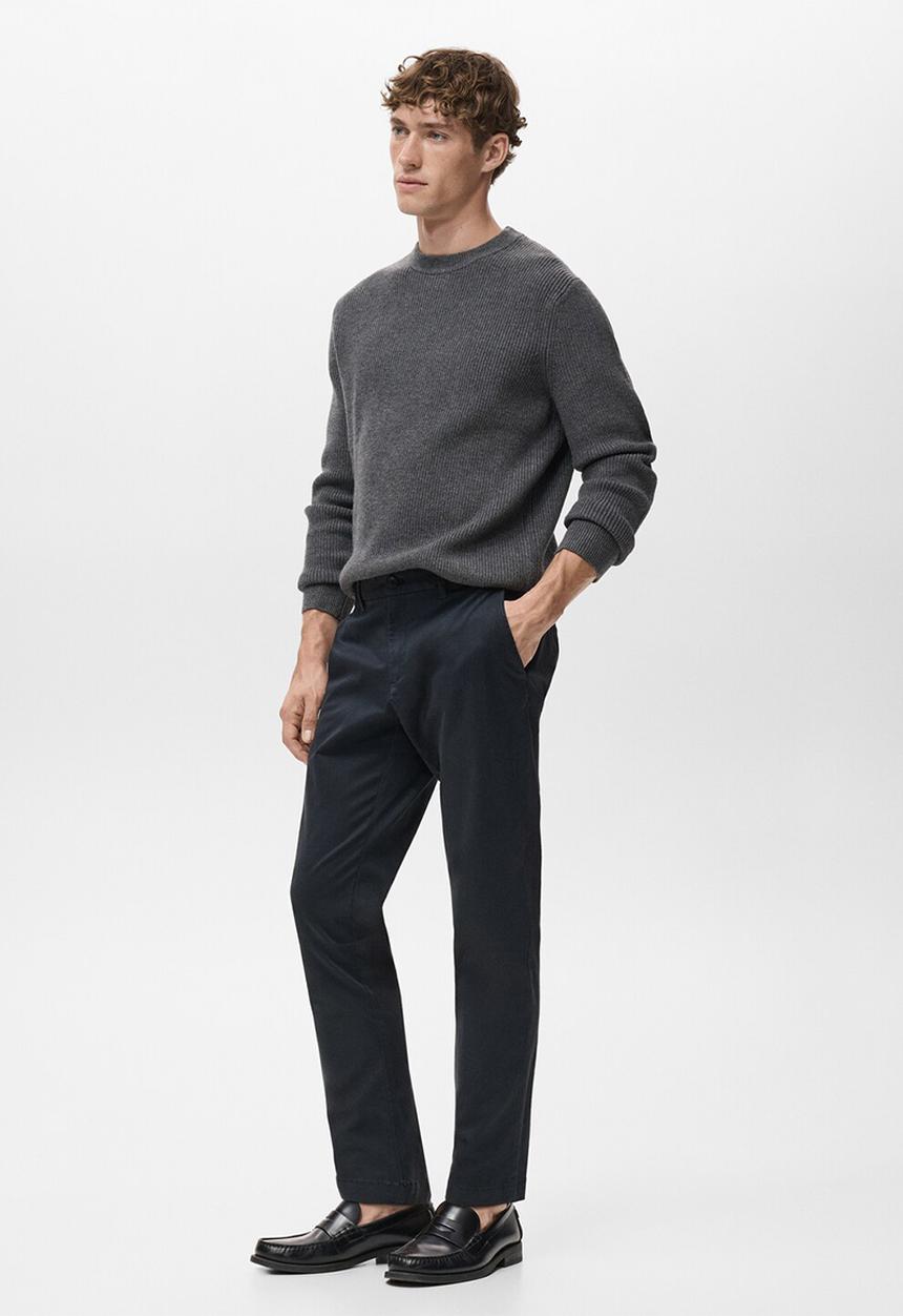 MANGO - Pantalon Prato - Navy