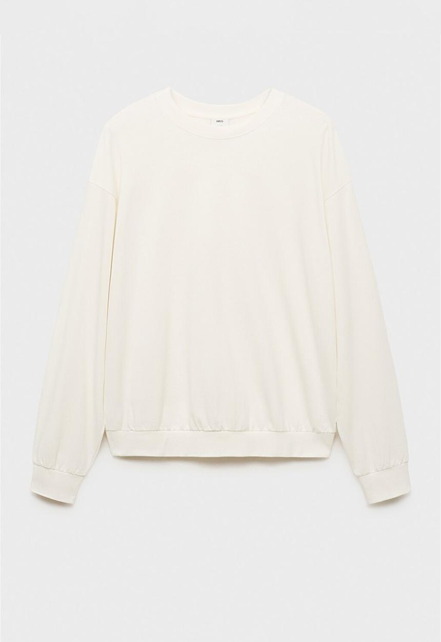 MANGO - Sudadera Rawsweat - Off white