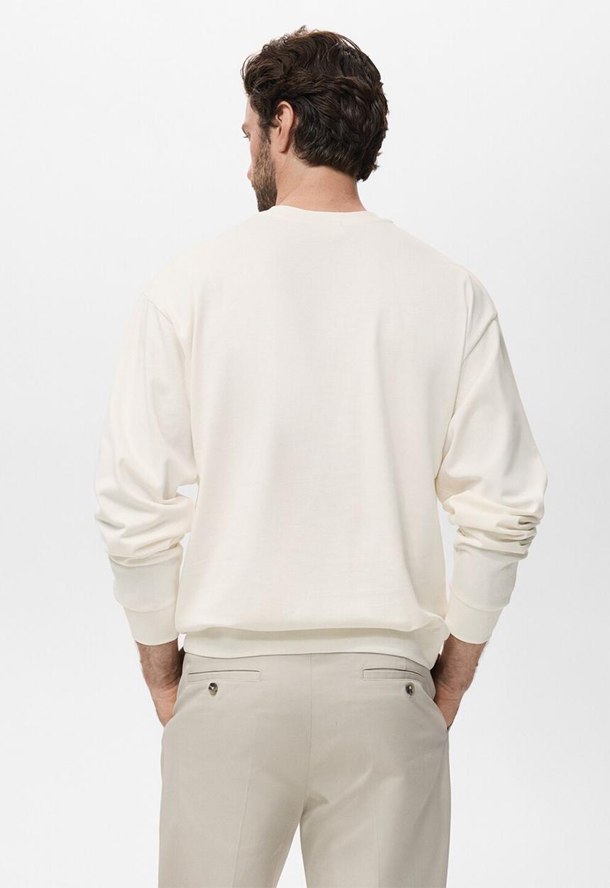 MANGO - Sudadera Rawsweat - Off white