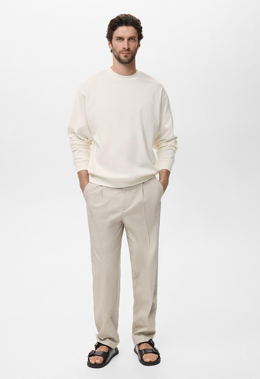MANGO - Sudadera Rawsweat - Off white