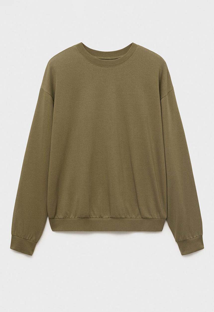 MANGO - Sudadera Rawsweat - Khaki