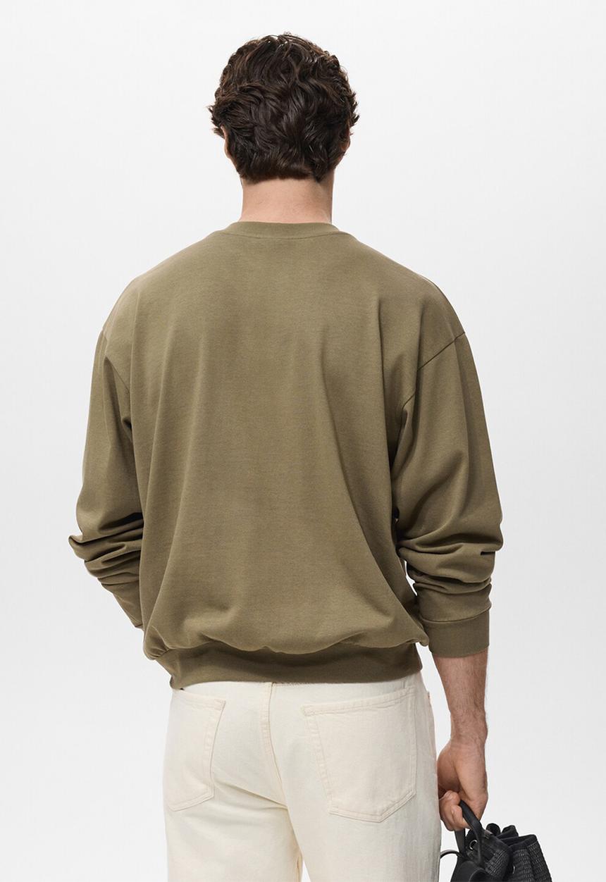 MANGO - Sudadera Rawsweat - Khaki