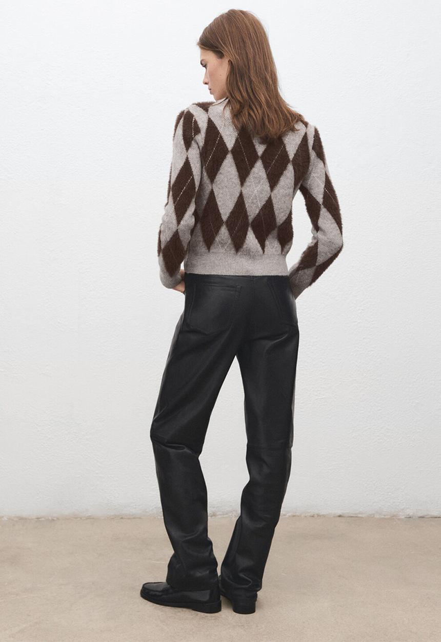 MANGO - Sweater rombete - light pastel gray