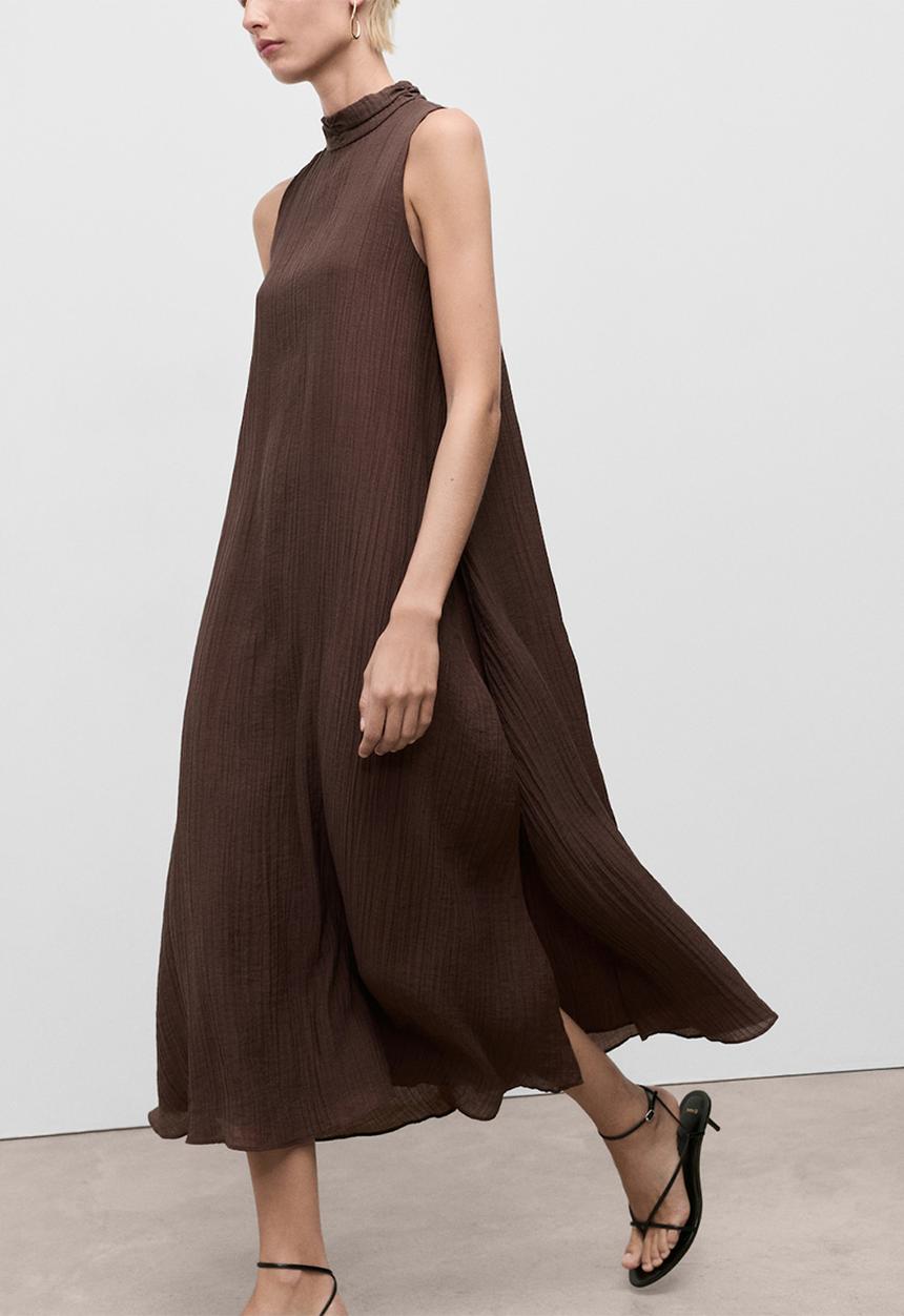 MANGO - Dress Safari - Dark Brown