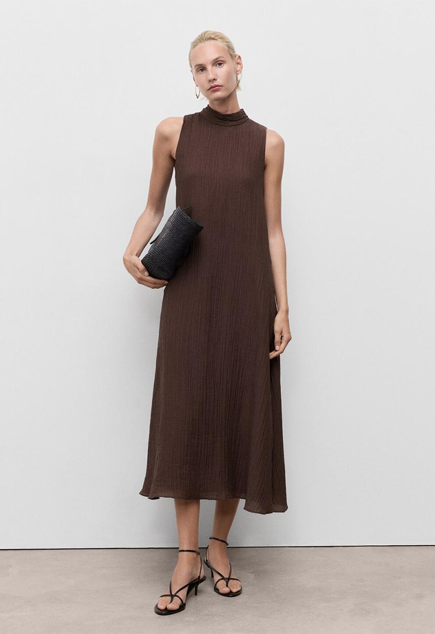 MANGO - Dress Safari - Dark Brown