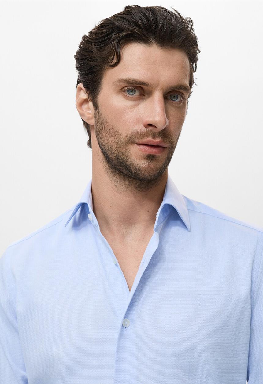 MANGO - Camisa Giro - Sky Blue
