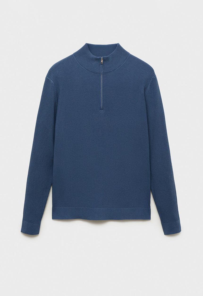 MANGO - Jersey Antiguap - Medium Blue