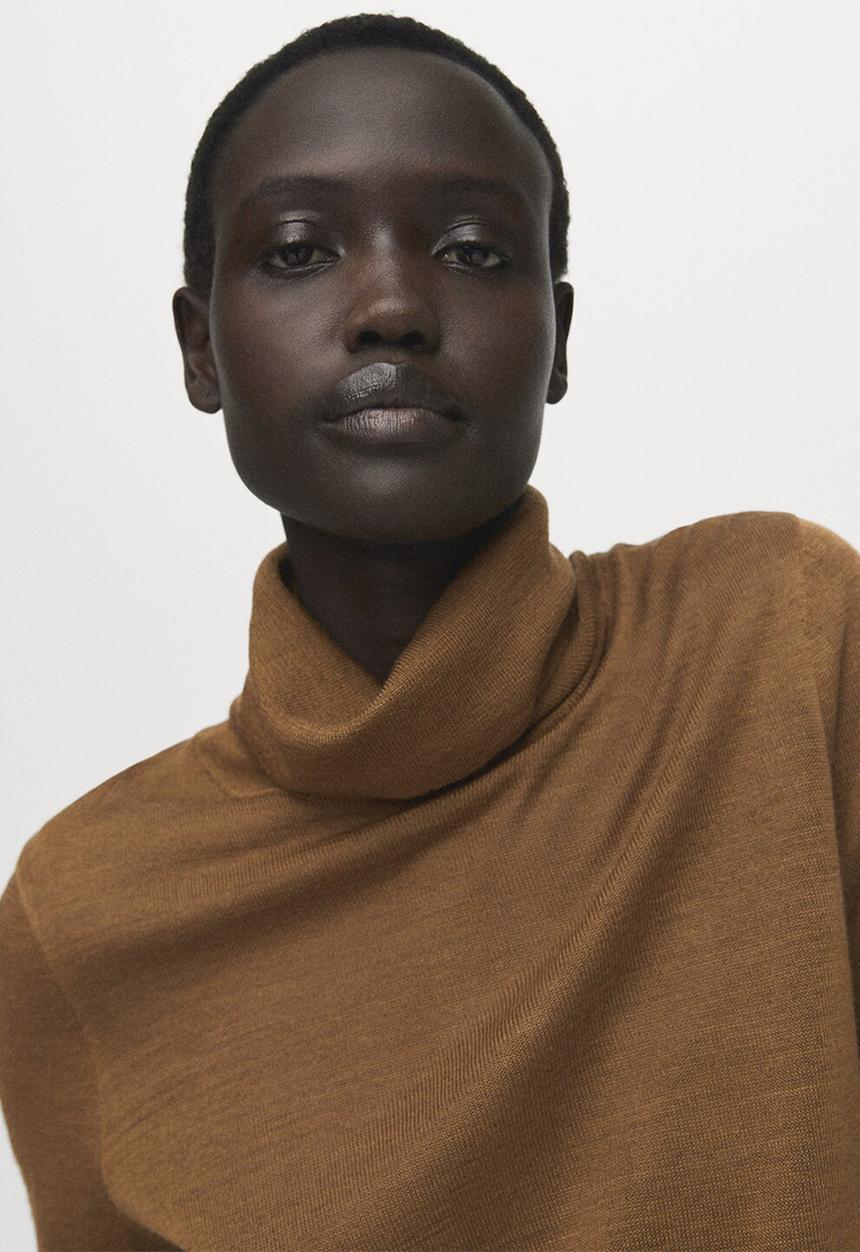 MANGO - Sweater mustasa - Ochre