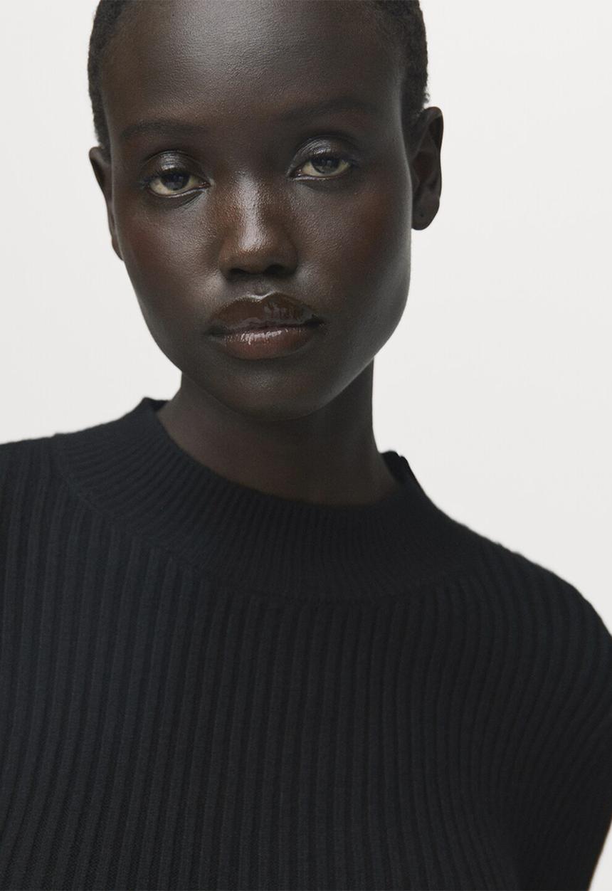 MANGO - Sweater peplum - black