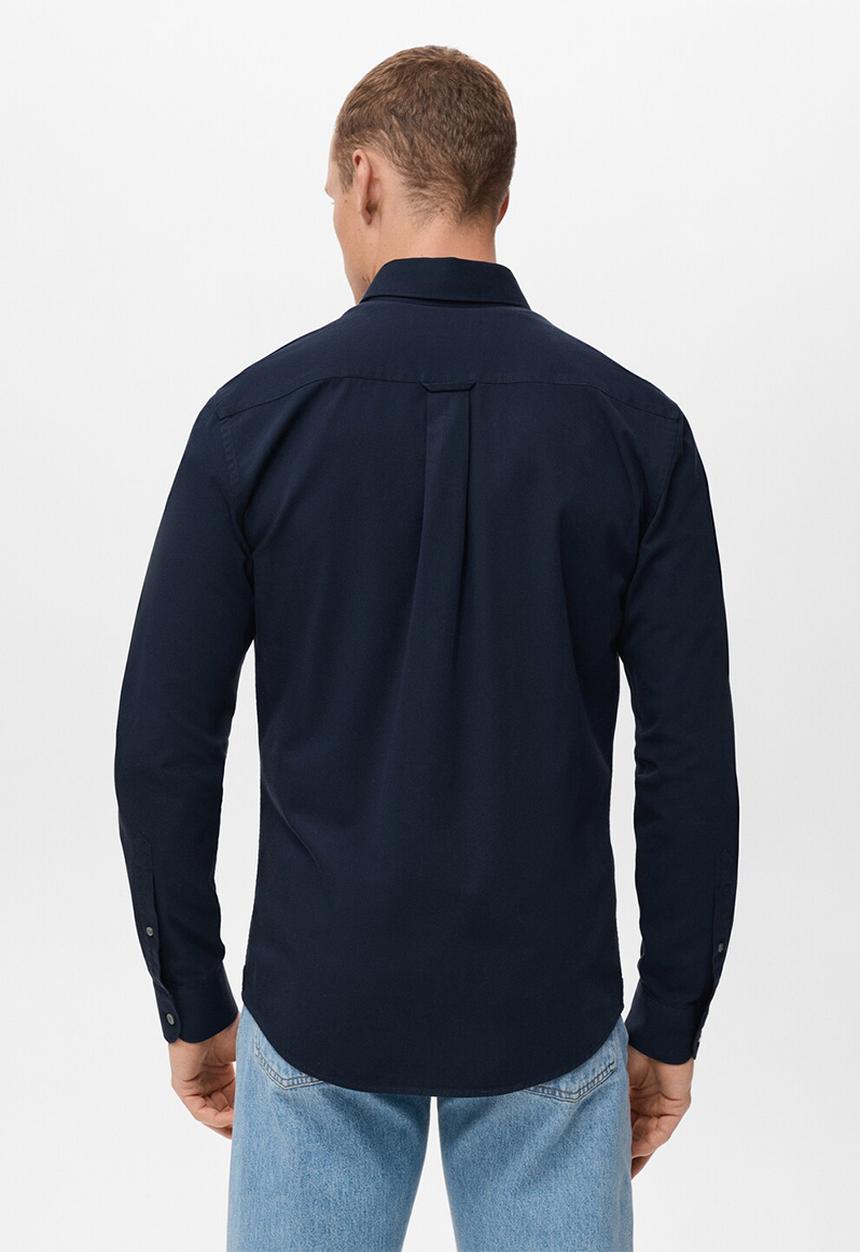 MANGO - Camisa Twill - Navy
