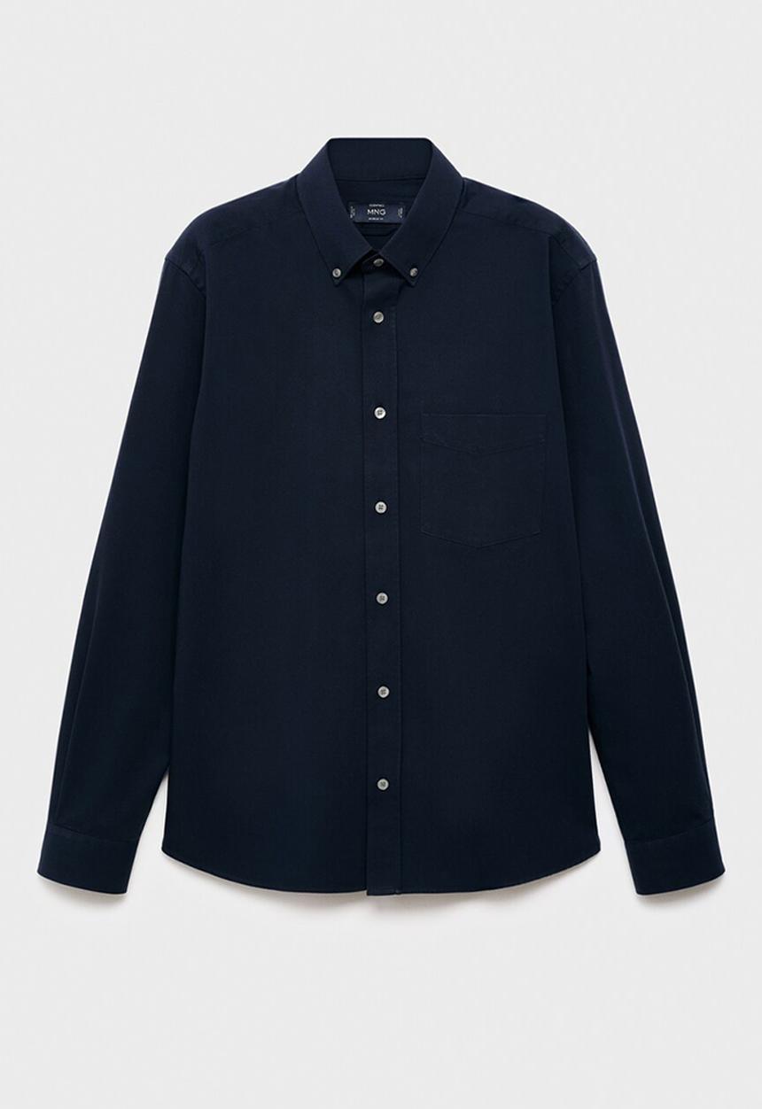 MANGO - Camisa Twill - Navy