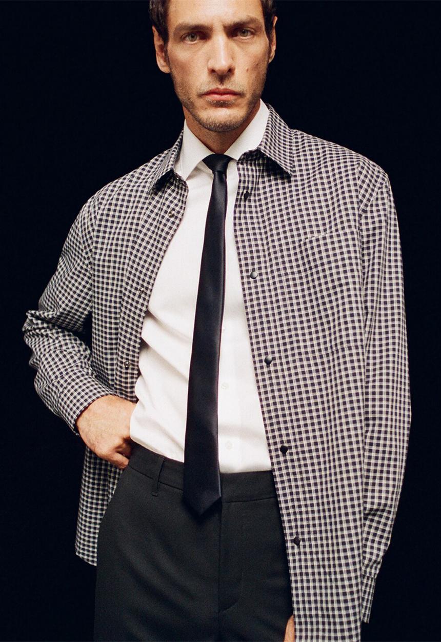 MANGO - Camisa Vichy - Black
