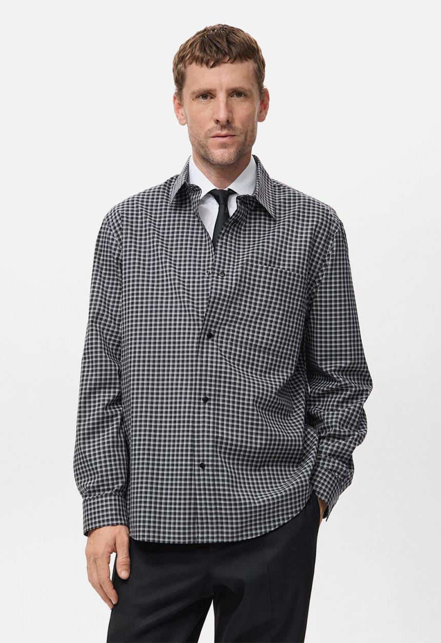 MANGO - Camisa Vichy - Black