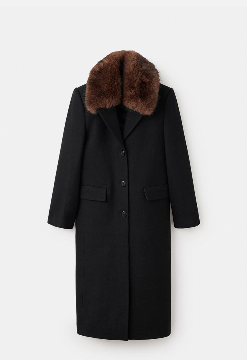 MANGO - Coat lips - black