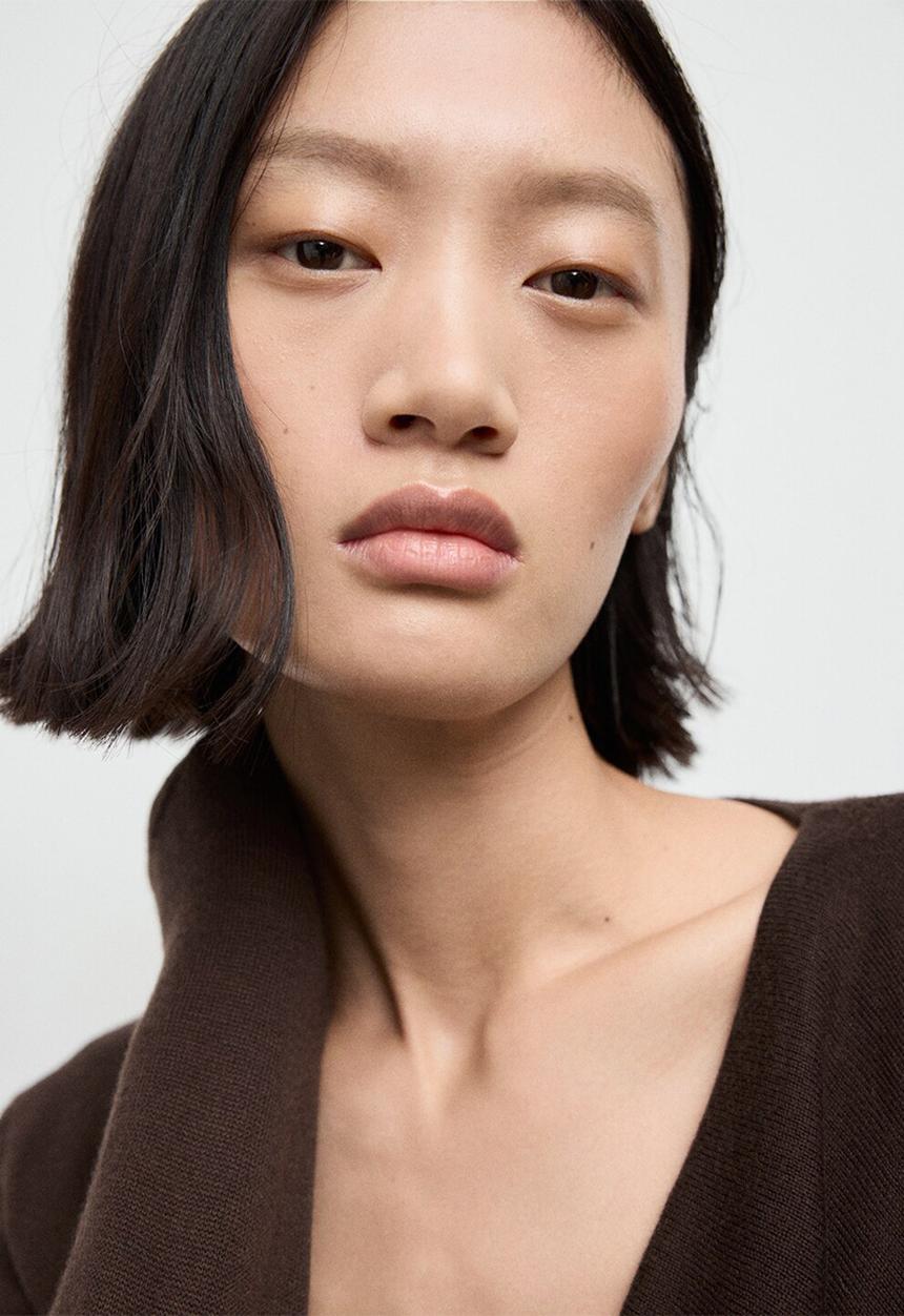 MANGO - Sweater cascada - dark brown