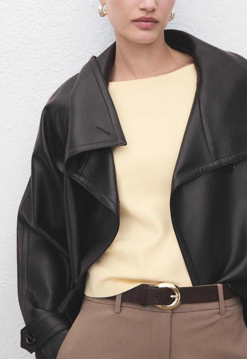 MANGO - Sweater xemeneia - light/pastel yellow